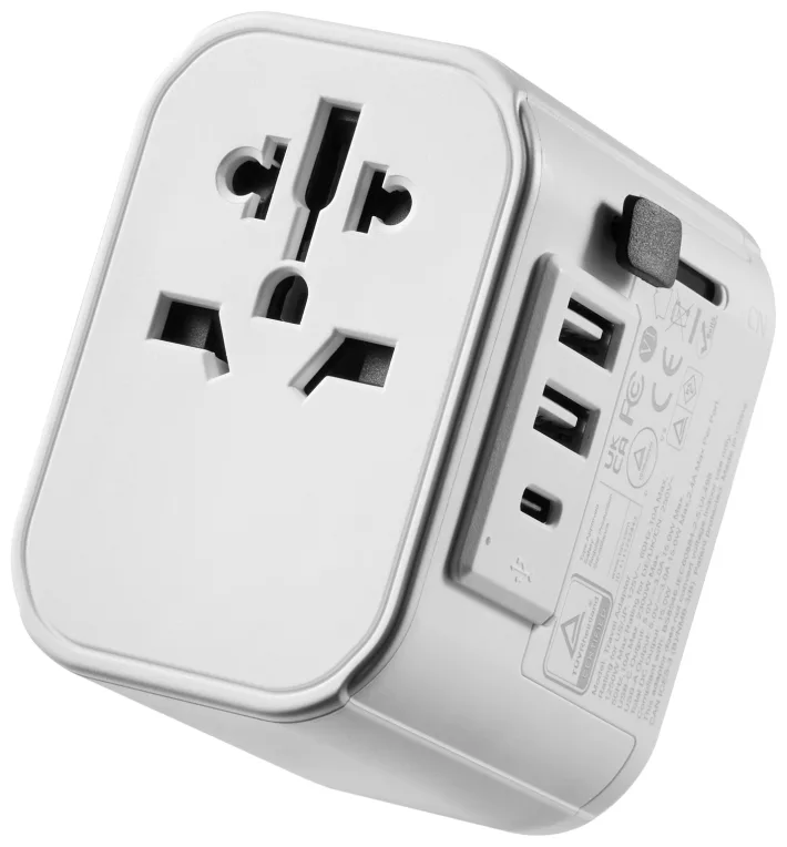 Enchufe universal viaje ewent ew1475 ue - usa - uk - aus - china 2 x usb - 1 x usb tipo c