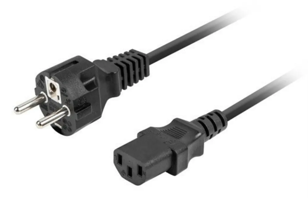 Cable schuko a c13 lanberg 1.8m - hembra - hembra - negro