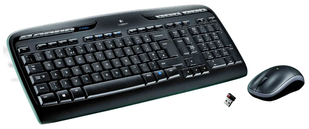 Teclado + mouse logitech mk330 wireless inalambrico usb 2.0 negro 2.4ghz