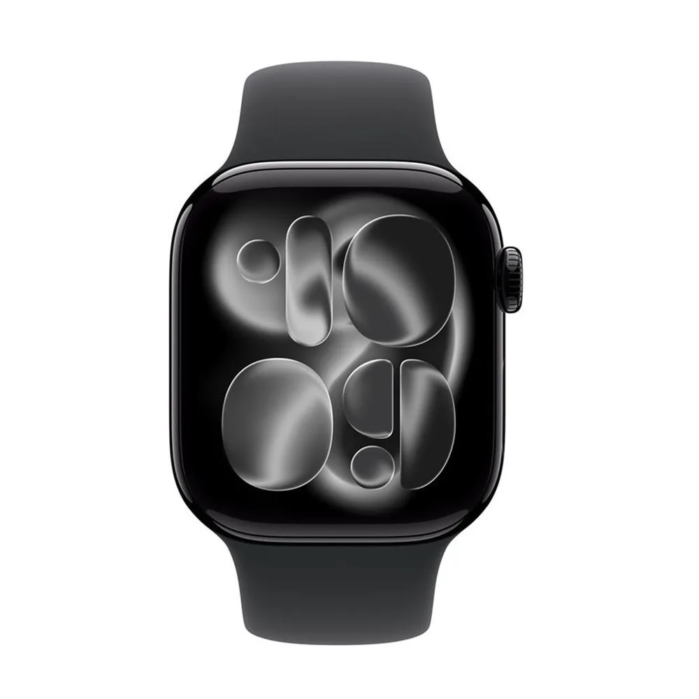 Smartwatch apple watch s11 gps + cellular 42mm jet black aluminium case black sport band - s - m