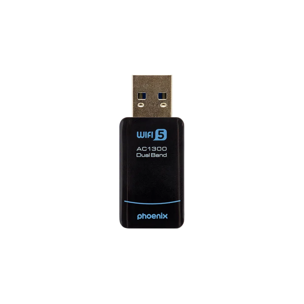 Phoenix nano adaptador usb receptor red inalámbrico 1300mbps dual band