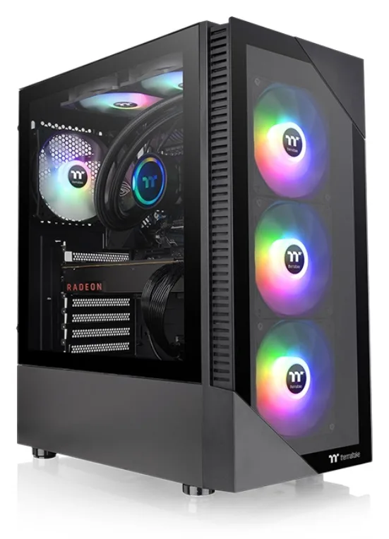 Caja ordenador gaming thermaltake view 200 tg negro atx 2 x usb 3.0 4 x 120mm argb