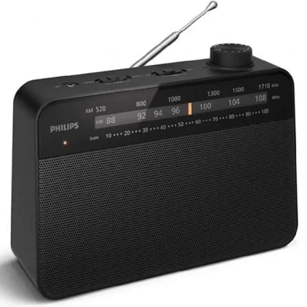 Radio Portátil Philips TAR2509/ a Pilas/ con Cable/ Negro