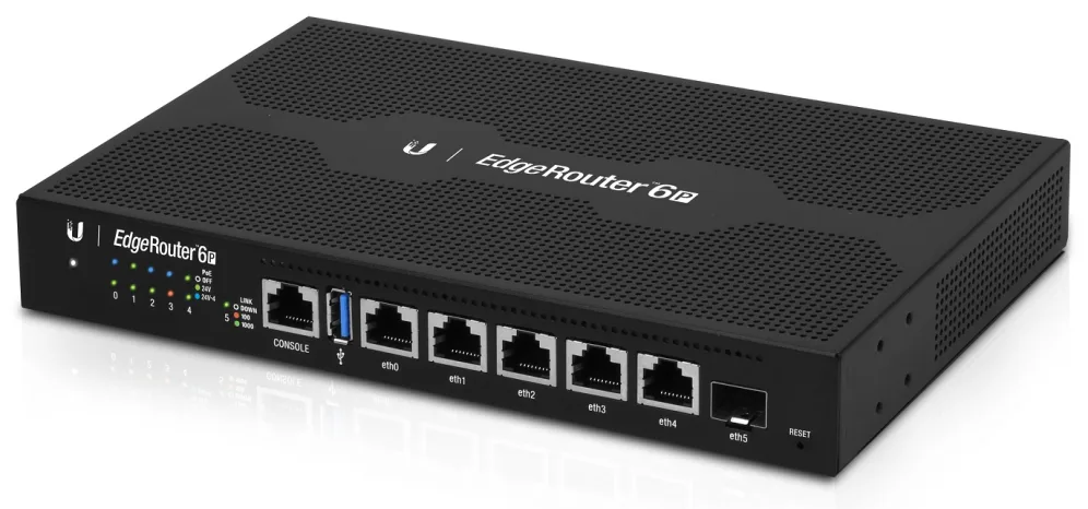 Ubiquiti EdgeRouter 6P router Gigabit Ethernet Negro