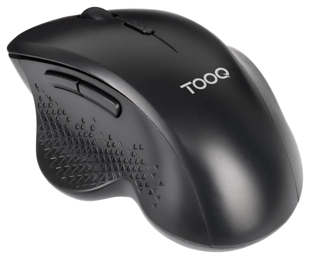 Ratón Ergonómico Inalámbrico TooQ TQMWG-1105-B/ Hasta 1600 DPI