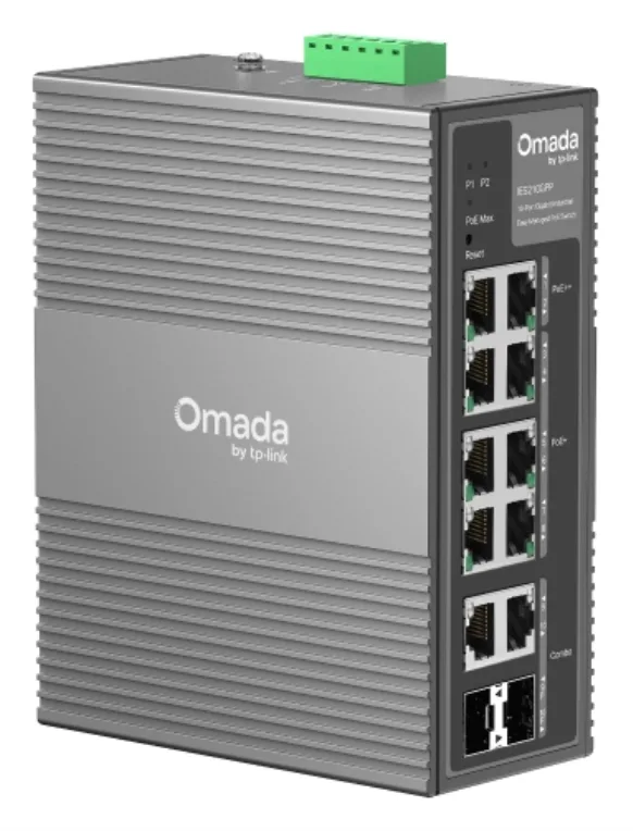 TP-Link Omada IES210GPP switch Gestionado Gigabit Ethernet (10/100/1000) Energía sobre Ethernet (PoE) DIN rail Gris