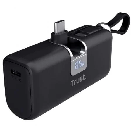 Powerbank 5000mAh Trust Pacto 26104/ 18W/ Negra