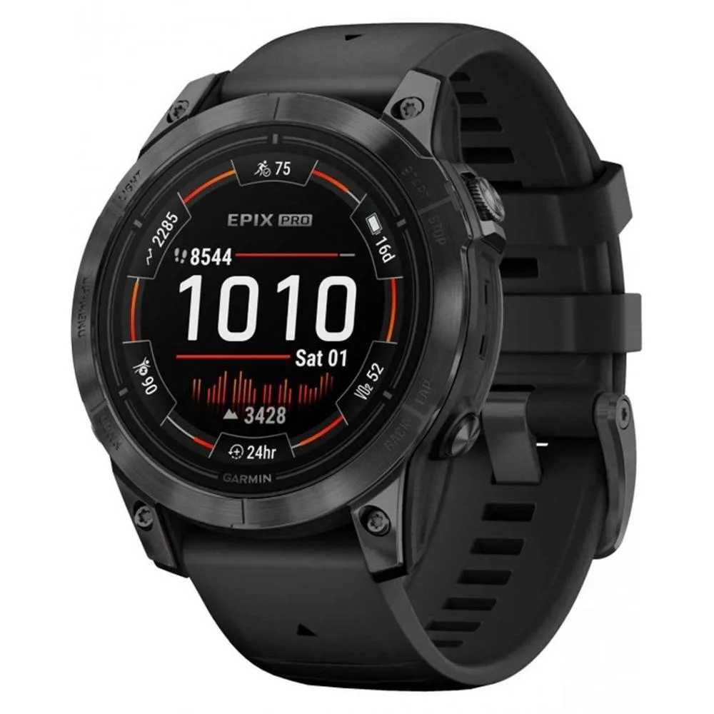 Garmin epix 2 - 47mm reloj gps multideporte con pantalla táctil amoled - funciónes superiores - frecuencia cardíaca - mapas y música